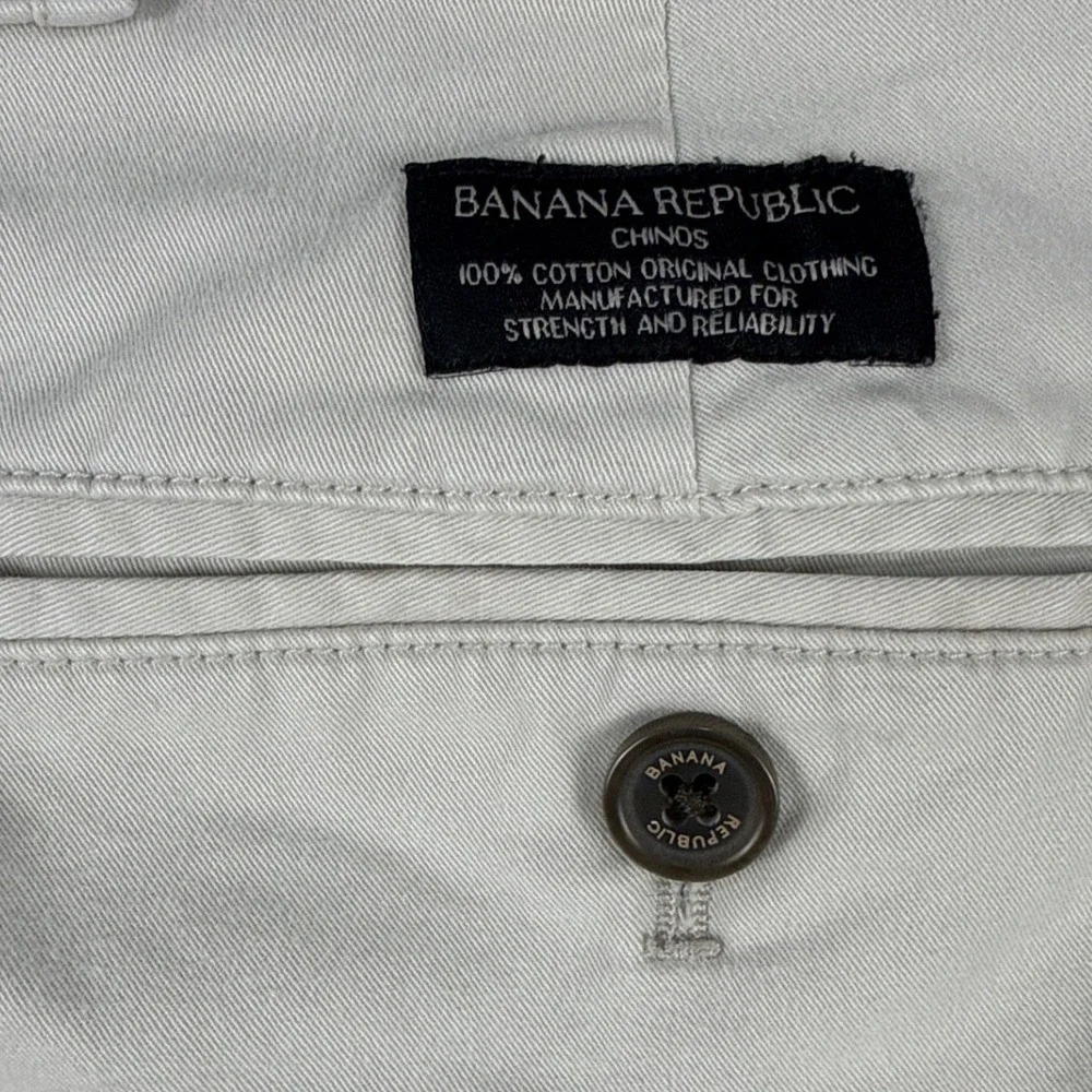 Banana Republic Mens Fulton Skinny Chino Pants 30x30 Khaki Tan Stretch Cotton